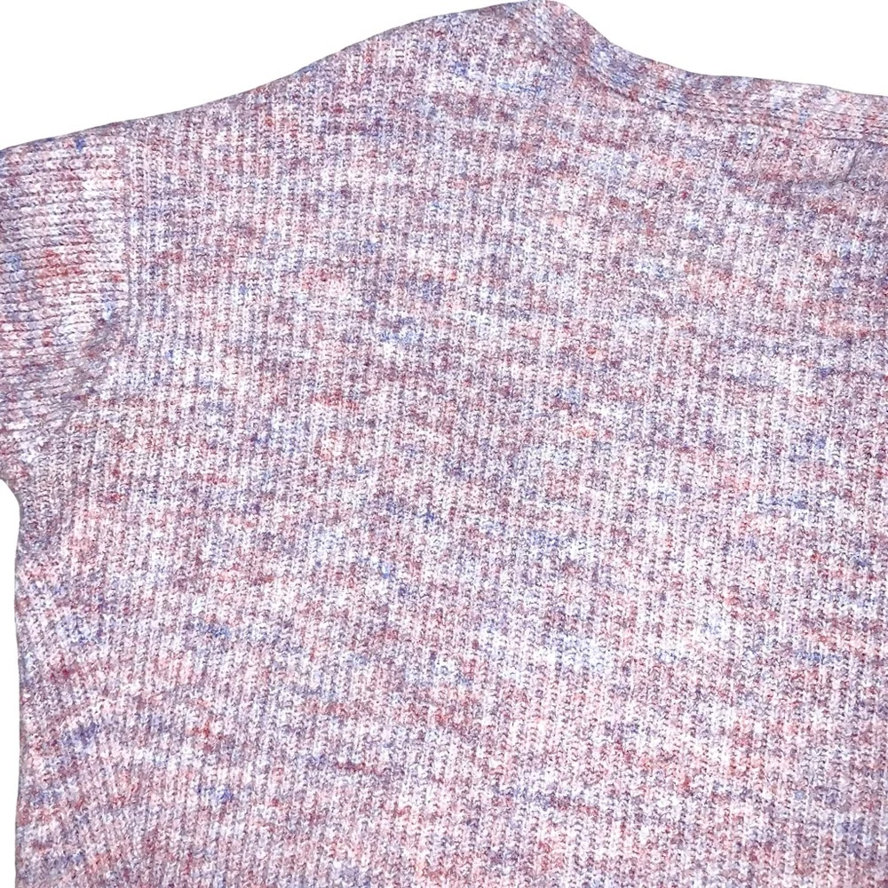 Old Navy Confetti Ribbed V Neck Long Sleeve Sweater Medium Pastel Transitional